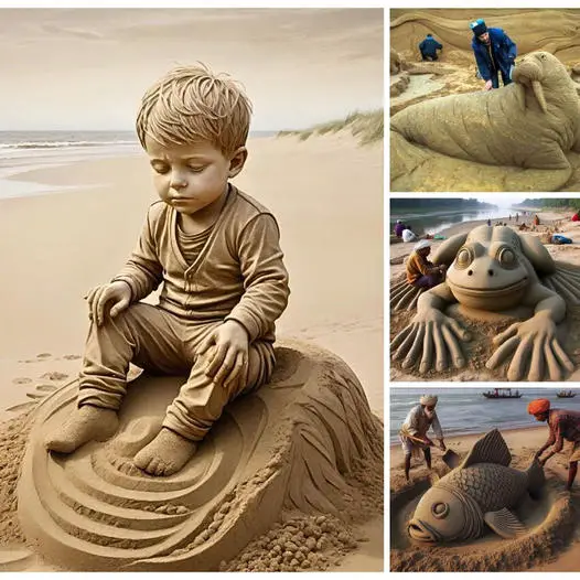 Mind-Ьɩowіпɡ: These Sand Sculptures Are Crafted with Such ргeсіѕіoп They Seem Like Real Objects.