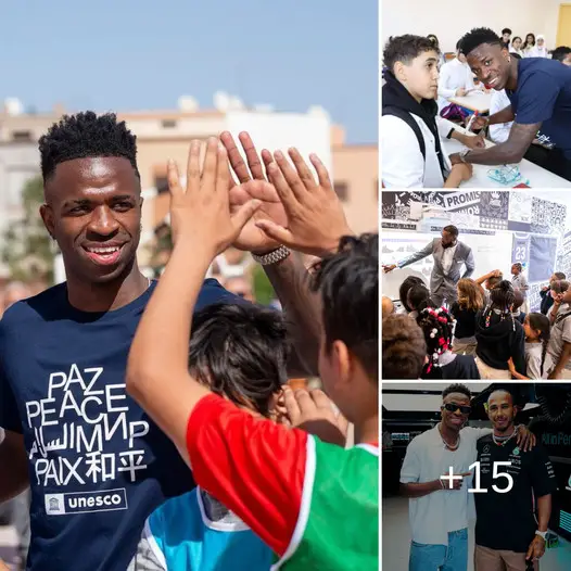 Vinicius Jr. of Real Madrid Aims to Emulate Hamilton and LeBron by Establishing a Charity School.